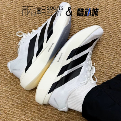 阿迪达斯EvoSL白黑女缓震跑步鞋