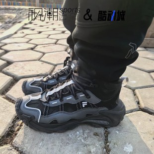 FILA斐乐山脉鞋2 黑灰男保暖户外登山鞋运动休闲鞋T12M541514FBD