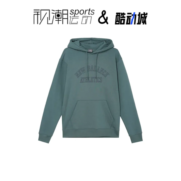 New Balance NB绿色男子简约舒适百搭保暖连帽卫衣MT43509-NUS