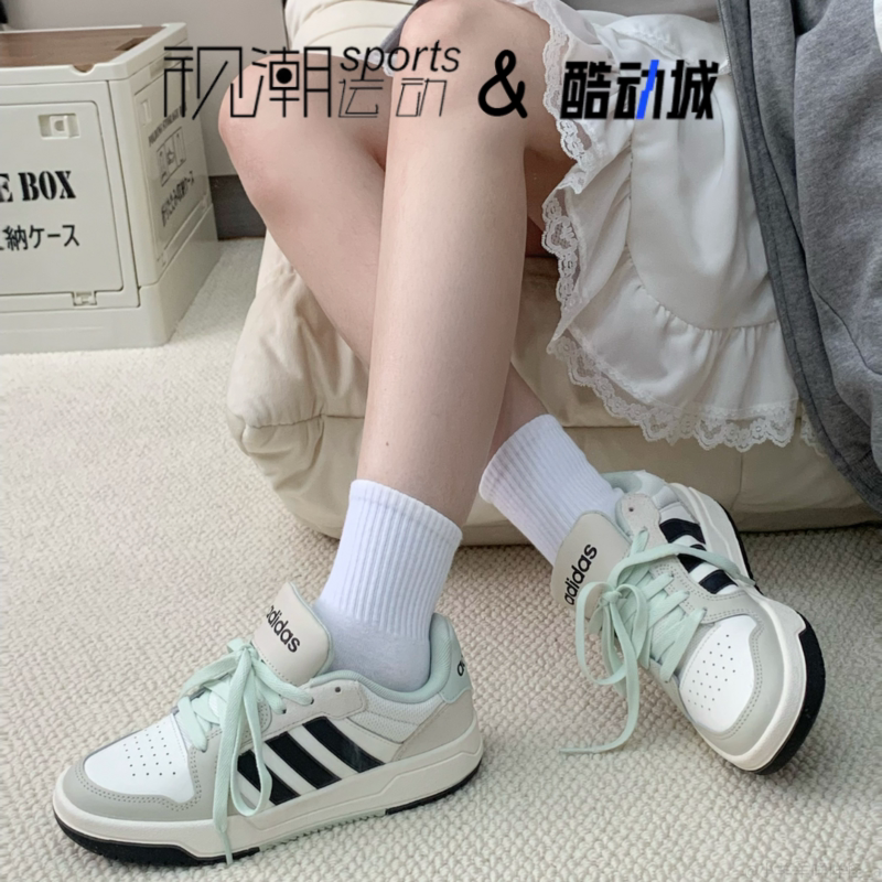 AdidasneoEntrap白黑棕滑板鞋