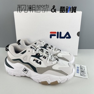 F12M216132FNW 灰白色男减震耐磨运动休闲鞋 FILA斐乐 掠夺者二代