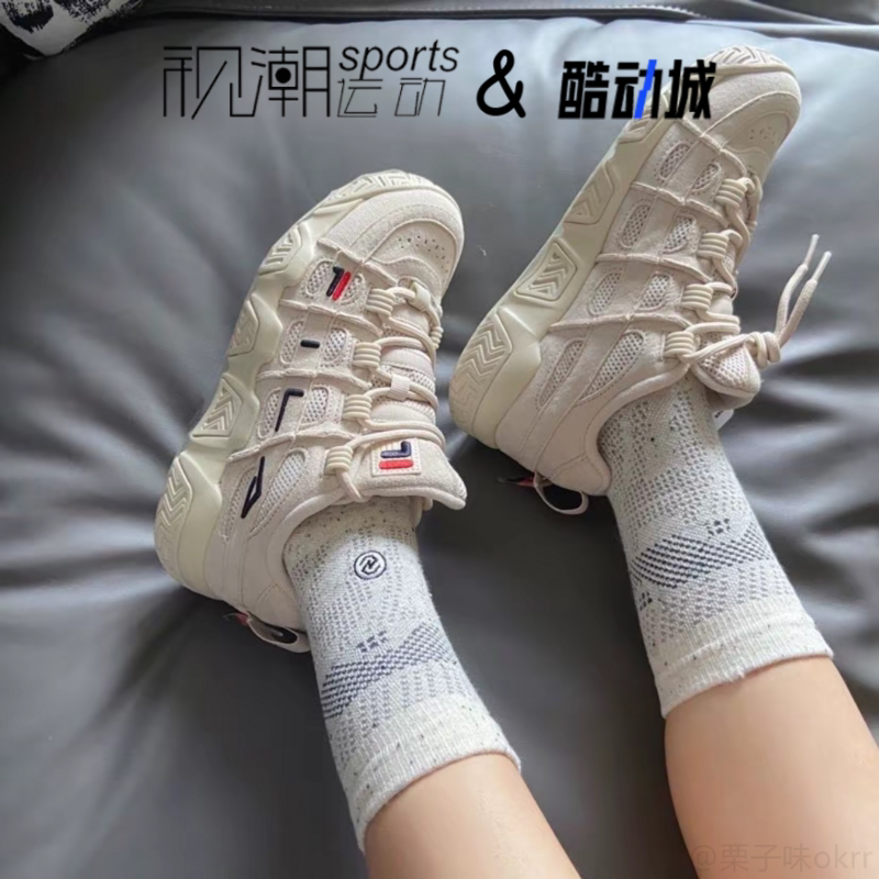 斐乐面包鞋女子老爹鞋复古篮球鞋