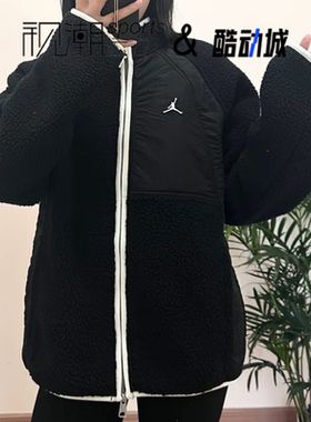 Jordan黑色男女舒适百搭摇粒绒保暖运动休闲夹克外套DV1584-010