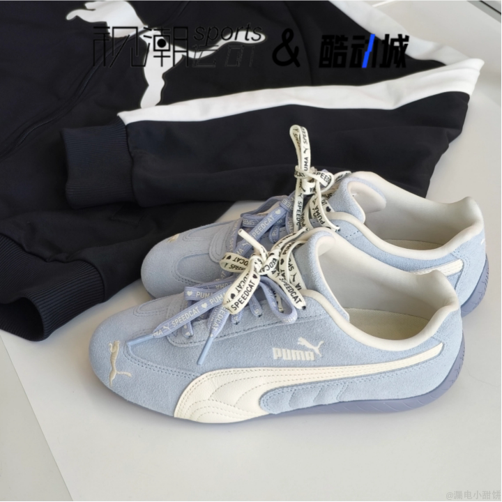 Puma彪马speedcat情人节限定蓝白色男女休闲薄底赛车鞋408130-02