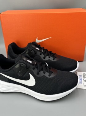 Nike耐克Revolution 6黑白男女轻便透气运动休闲跑步鞋DC3728-003