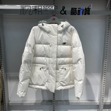 New Balance NB珠光白女百搭连帽保暖运动休闲羽绒服AWJ33330-CIC