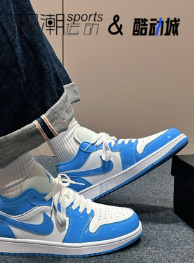 AirJordan 1 Low AJ1 蓝色男女耐磨舒适防滑复古篮球鞋FZ2138-114