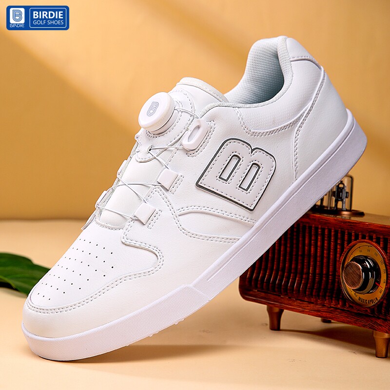 Birdie高尔夫球鞋男士休闲透气防臭防滑高尔夫板鞋纽扣鞋带24新款
