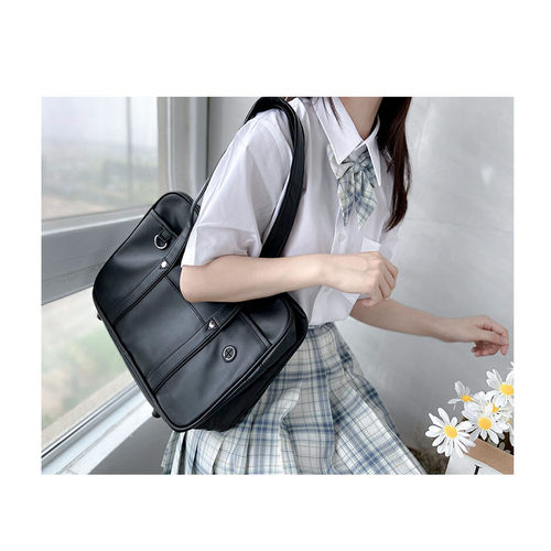 日本PU制服单肩手提电脑包