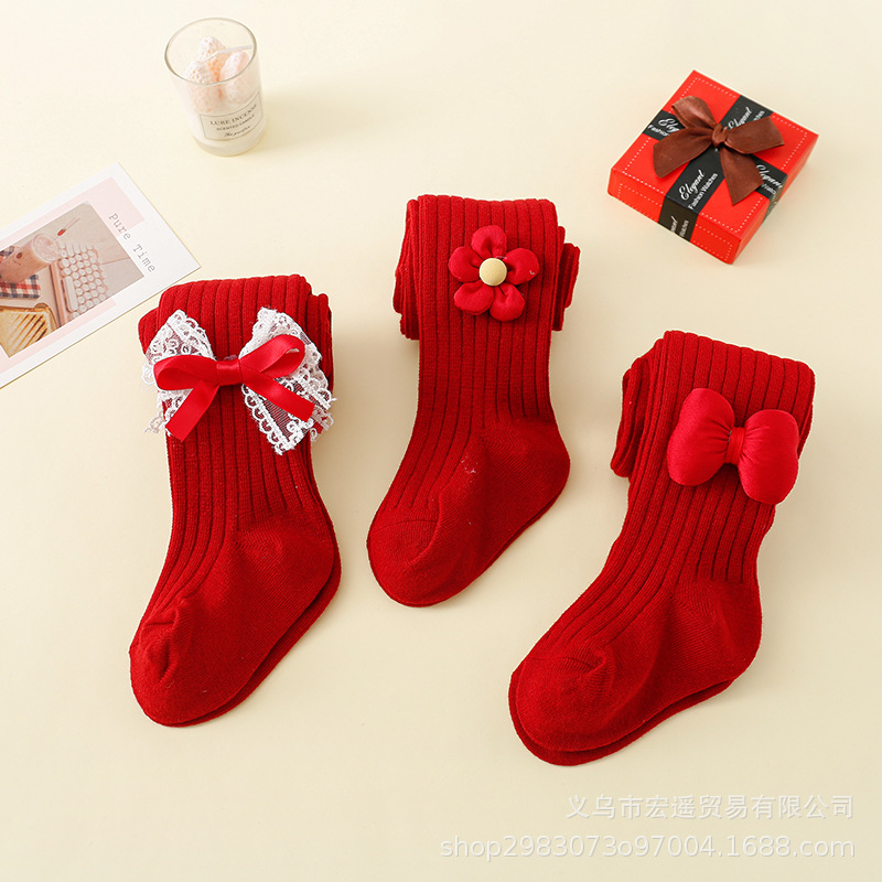 秋冬女童竖条纹打底裤