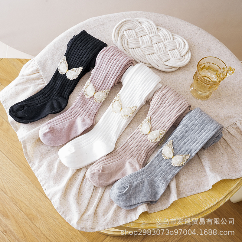 春秋新款女童棉质打底裤