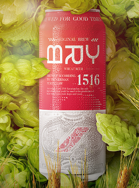 班露BRY啤酒德国原装进口啤酒小麦啤酒窖藏啤酒黑啤酒500ML4罐8罐