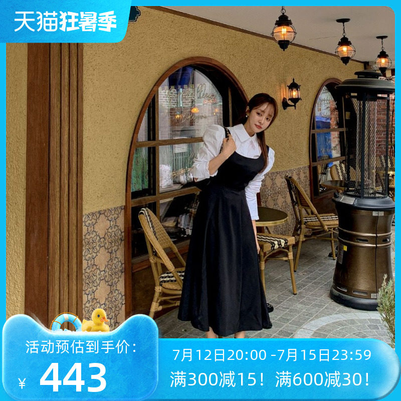 韩国女装THERE SHE IS喇叭形长款连体衣