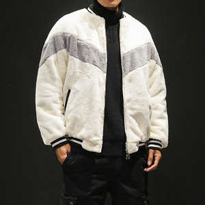 秋冬日系棒球服大码潮兔毛加厚棉衣男QT4029-MY01图片