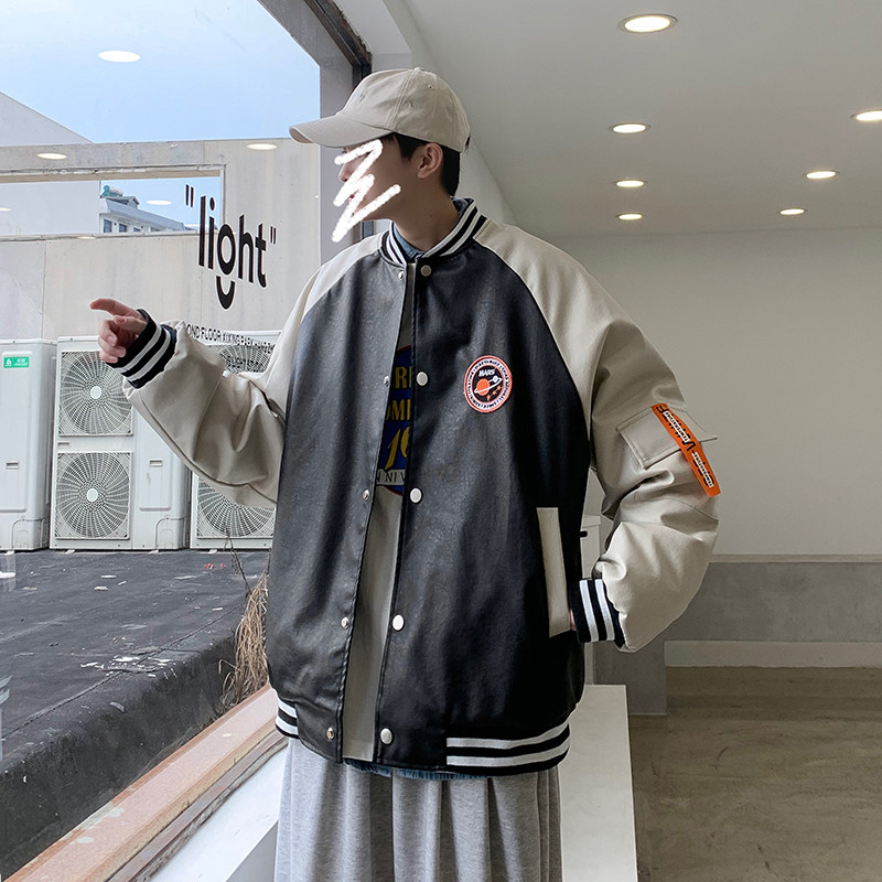 主推2021冬季PU皮棒球服棉衣加厚男QT4029-M05,男装棉衣,电商A021