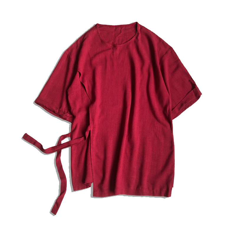 大码风夏季棉麻宽松民族风汉服日常T恤男QT4029-T2051,男装T恤,电商A021