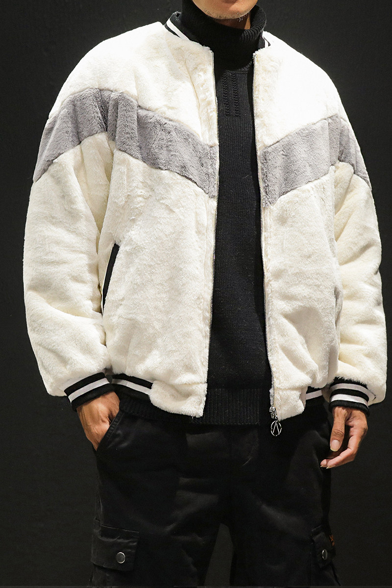 秋冬日系棒球服大码潮兔毛加厚棉衣男QT4029-MY01,男装棉衣,电商A021
