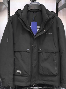 2025冬季新款格威鲨男装休闲男士商务简约百搭连帽羽绒服86603