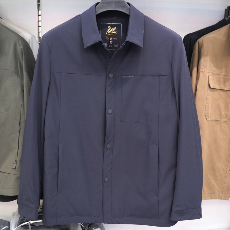 2025冬季新款富贵爵仕男装休闲男士简约翻领轻便款羽绒服外套6118