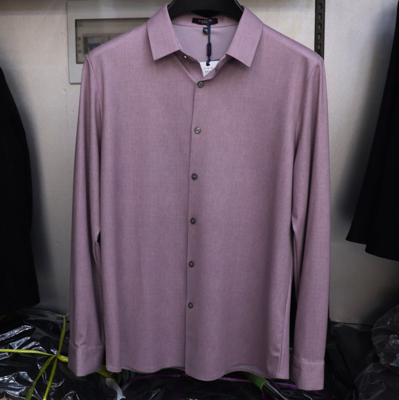 2025秋季新款卡兰度男装男士休闲长袖翻领薄款衬衫上衣舒适635