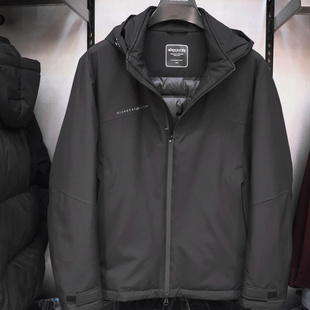 2025冬季新款宾尼度男装休闲男士商务简约百搭脱卸帽羽绒服880332