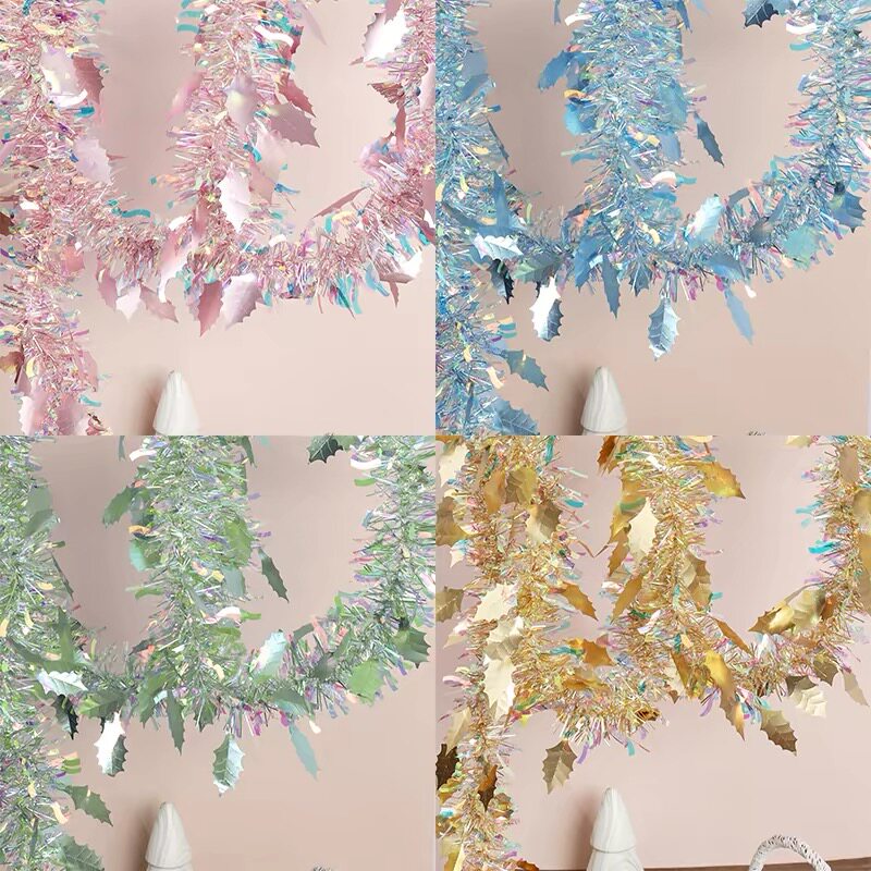 元旦圣诞节藤条新年布置用品彩条毛条拉花生日装饰节日派对彩带