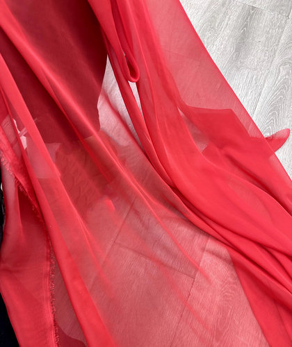 红色半透明影楼摄影软纱柔软垂感好婚庆吊顶背景纱幔红色布料面料