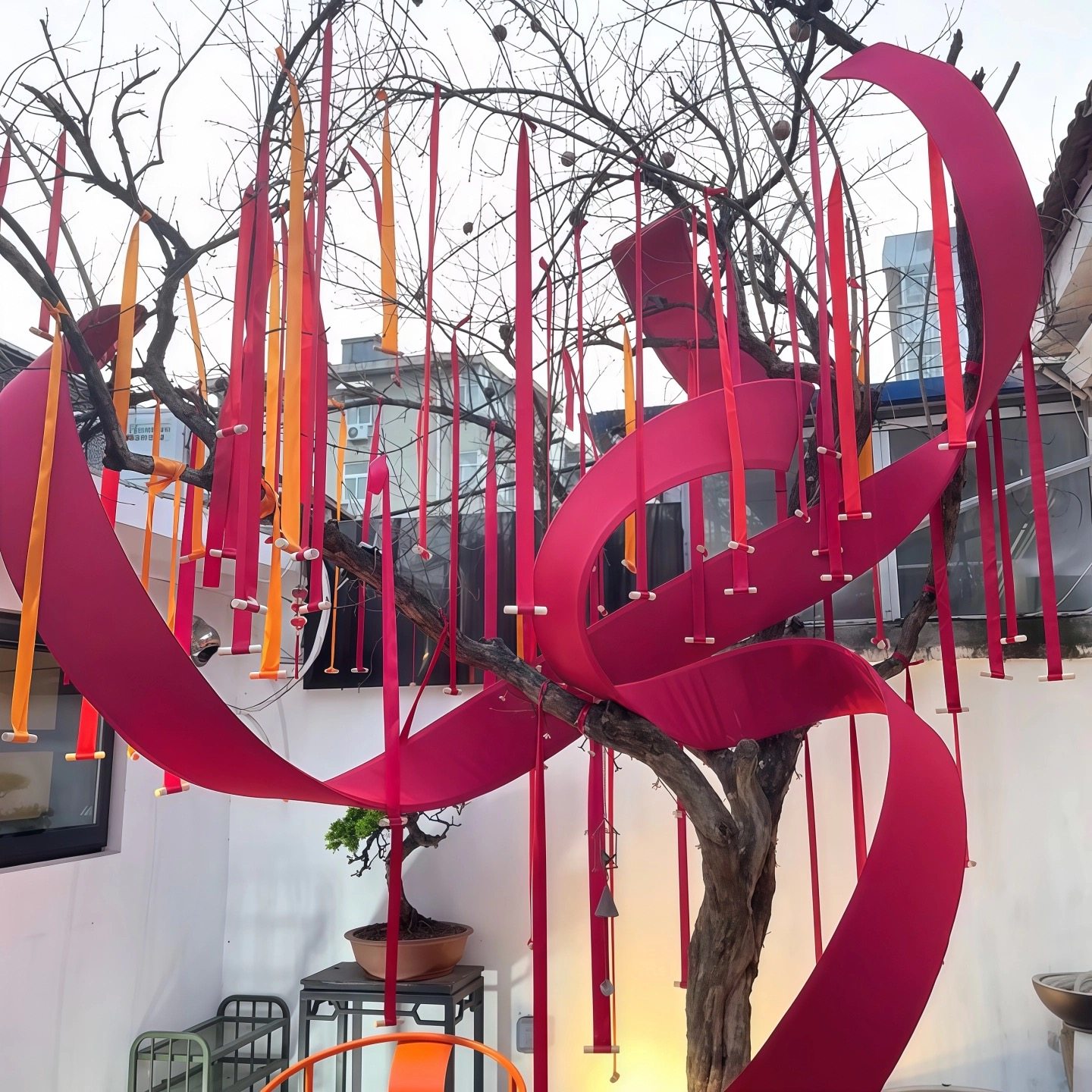 新年小院红色阳光板创意彩带流苏挂件春节店铺橱窗氛围感装饰摆件,节庆用品/礼品,节庆布艺用品,淘宝优惠券,粉丝福利购,淘宝优惠卷