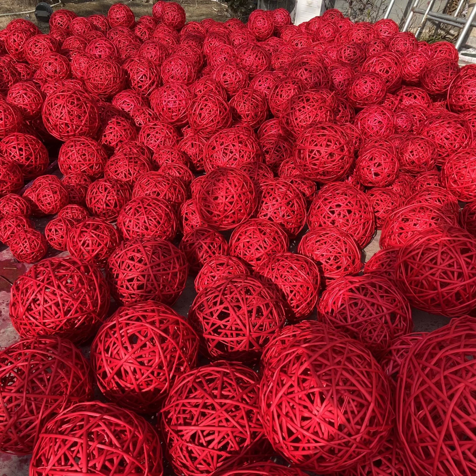 藤球柳球藤条编织红色空心球装饰元旦春节挂饰树挂件新年氛围布置,节庆用品/礼品,节日装扮用品,淘宝优惠券,粉丝福利购,淘宝优惠卷