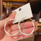 韩国圆环耳坠 潮气质个性 设计感滴釉螺旋圆圈款 耳环女2025年新款