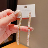 高级感轻奢气质长款 耳坠 锆石流苏耳环女设计感小众气质冷淡风个性