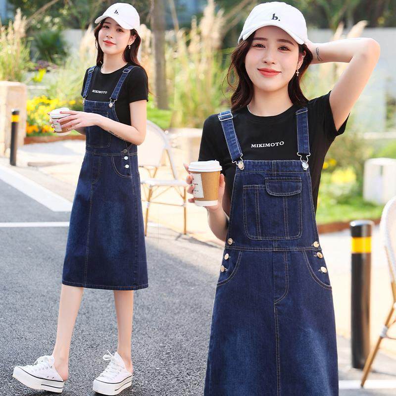 牛仔背带裙女装2025夏季流行新款高端气质显瘦中长款时尚俏靓减龄