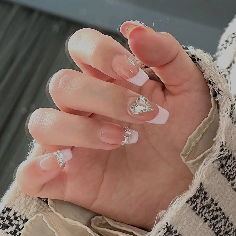 如识 成品美甲穿戴式法式指甲款式高级感倾心美少女 甲片美甲贴片