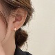 耳钉女耳环2025年新款 潮金耳圈耳扣2025睡觉免摘金属风简约耳饰