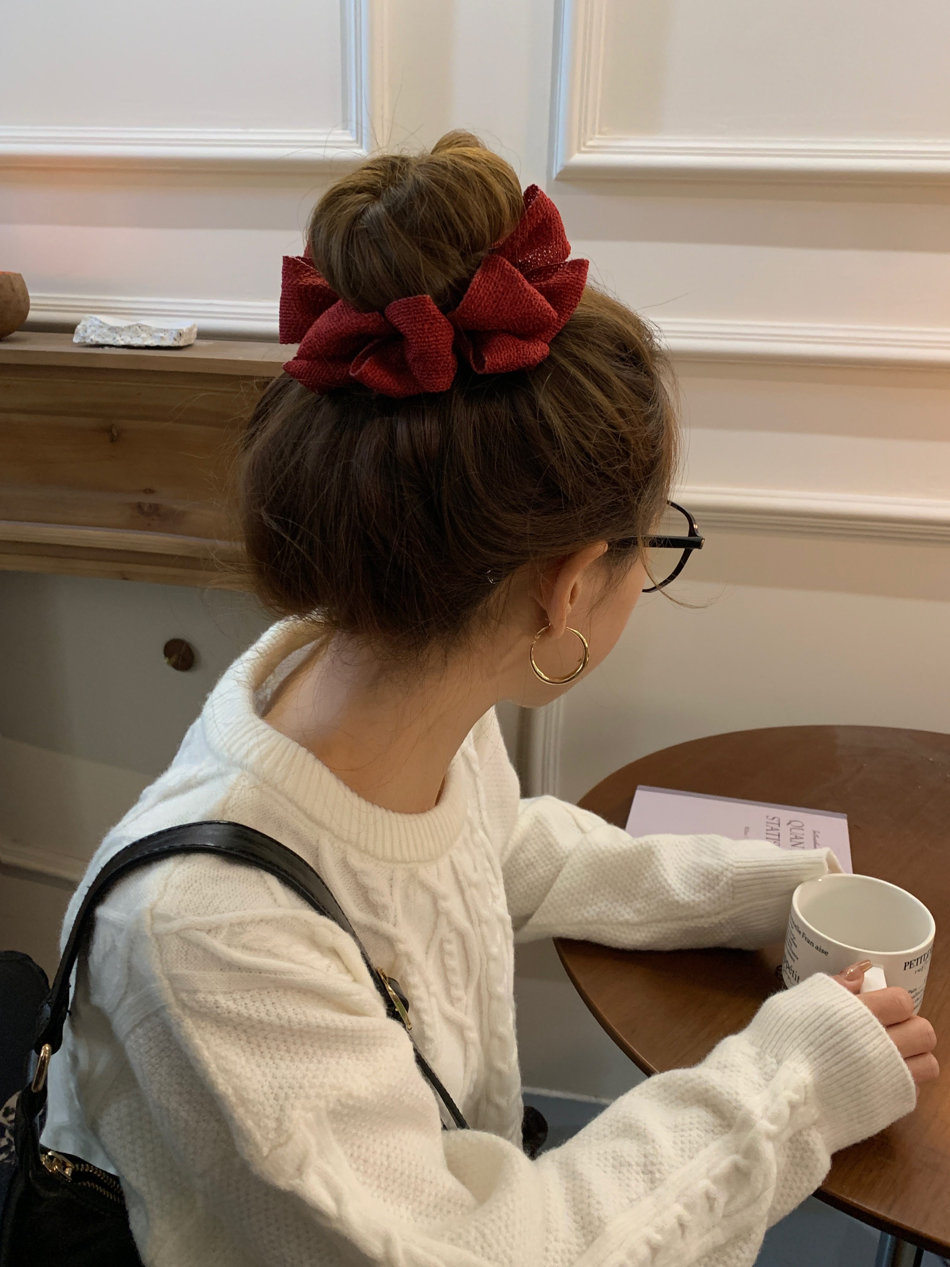 过年红本命年2025新款高级感气质丝绒蝴蝶结发夹发饰头饰花苞发圈,饰品/流行首饰/时尚饰品新,发饰,淘宝优惠券,粉丝福利购,淘宝优惠卷