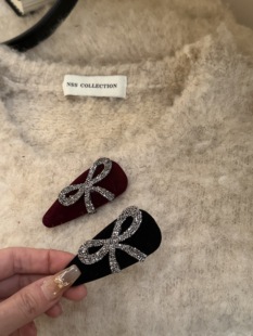 韩国2025新款高级感气质闪钻蝴蝶结发夹发饰头饰发卡刘海夹边夹女