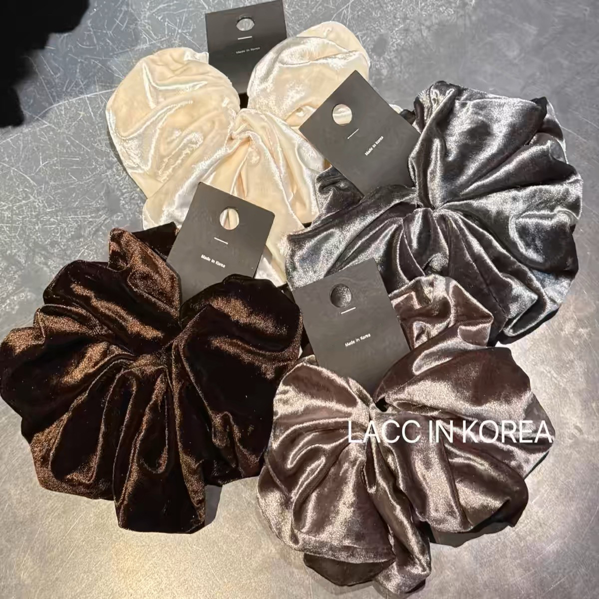 韩国nyunyu气质丝绒法式大肠圈2025新款低马尾复古发圈头绳女