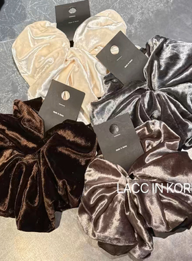 韩国nyunyu气质丝绒法式大肠圈2025新款低马尾复古发圈头绳女