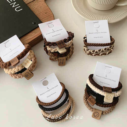 发圈日韩奶咖色简约发绳发饰