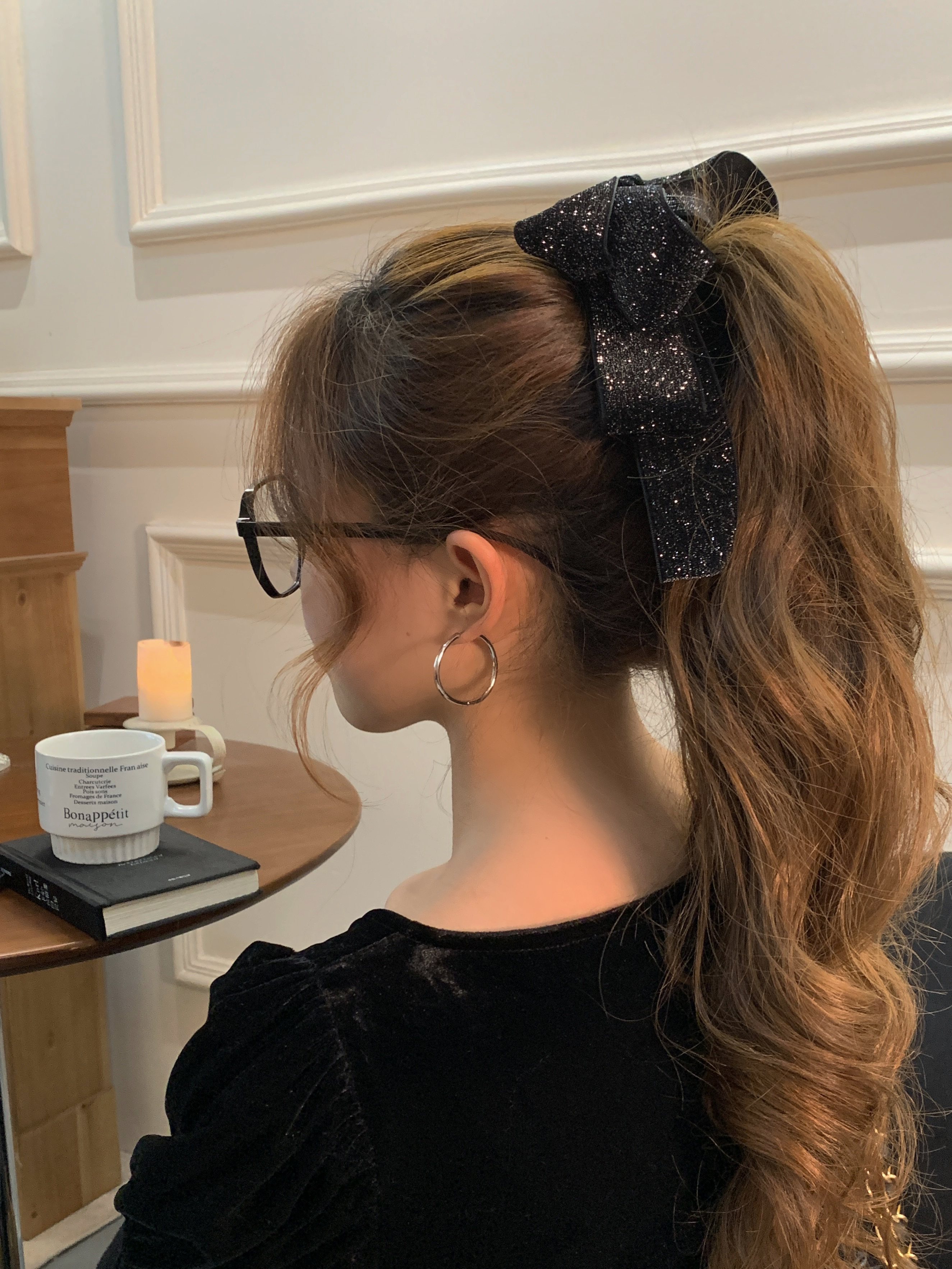 新品减-52026新款高级感黑色闪钻蝴蝶结发饰头饰头夹香蕉夹马尾夹,饰品/流行首饰/时尚饰品新,发饰,淘宝优惠券,粉丝福利购,淘宝优惠卷