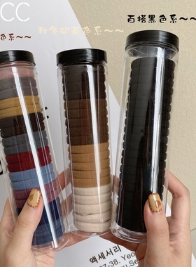 韩国高弹力糖果色毛线发圈皮筋女网红2025年新款扎头发头绳