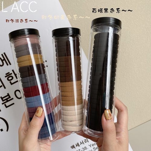 韩国高弹力糖果毛线发圈皮筋女网