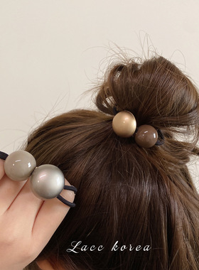 极简百搭复古高级感球球皮筋发圈2025新款低马尾丸子头头饰发饰女