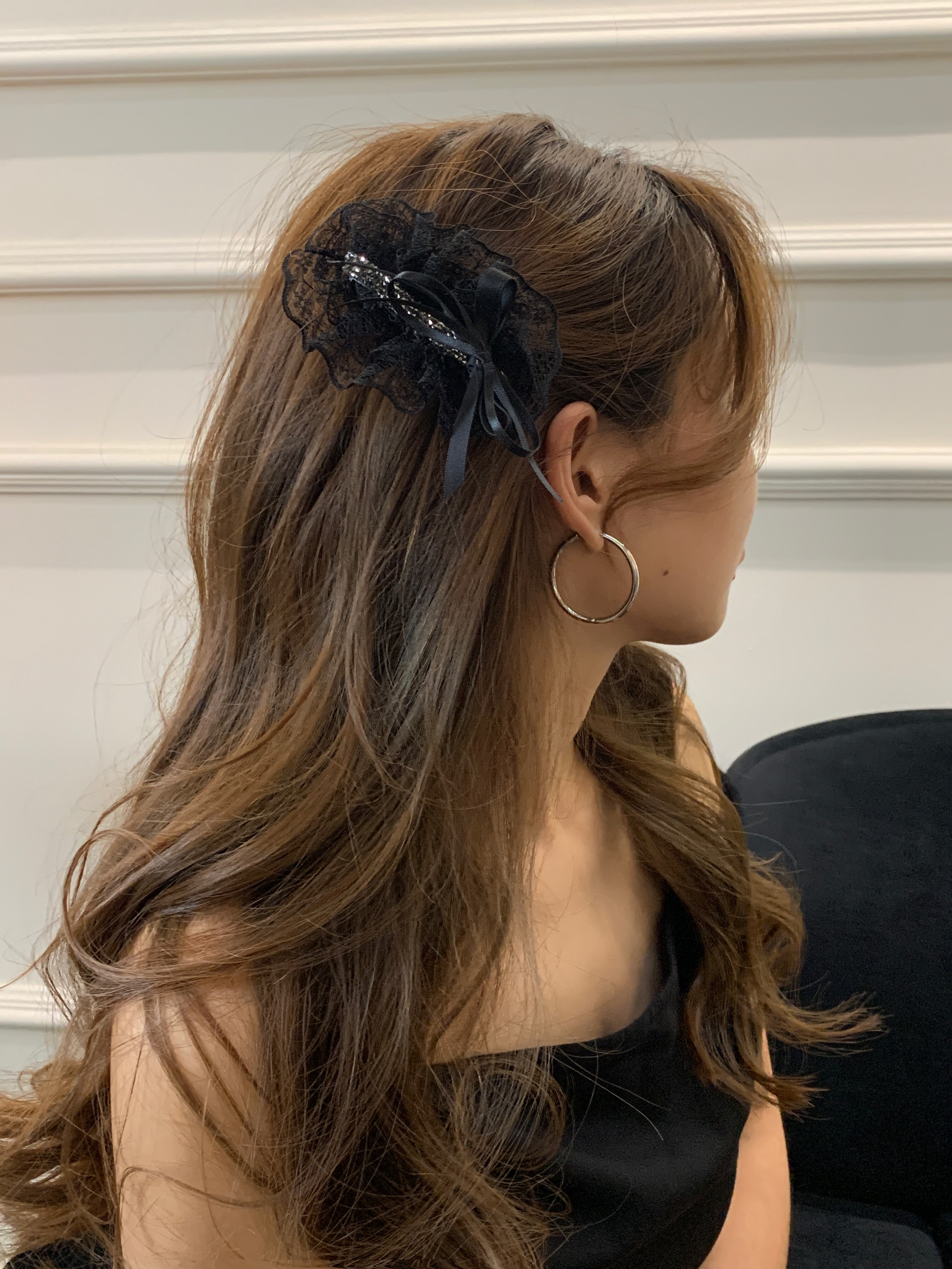 上新一5氛围系韩蕾丝抽绳碎钻女高级感2026新款发夹头饰发饰边夹,饰品/流行首饰/时尚饰品新,发饰,淘宝优惠券,粉丝福利购,淘宝优惠卷