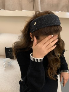 韩国2025新款高级感气质波点秋冬发箍发饰头饰发卡头箍发饰