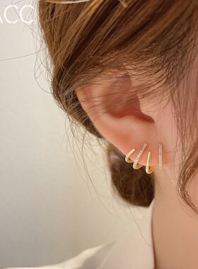 四爪耳排式耳钉小众设计感耳环女爆款轻奢气质网红高级耳钉耳饰