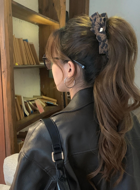 韩国进口2025新款高级感豹纹方香蕉夹高马尾发夹发饰头饰少女发抓