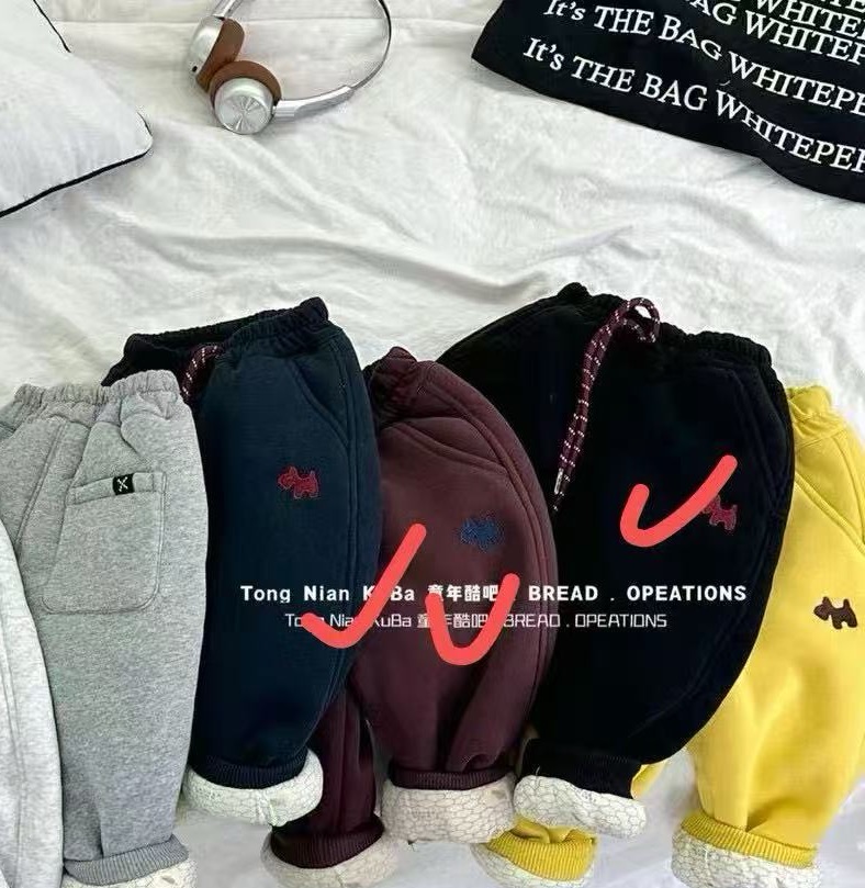 童装 冬季小童加厚蚕丝棉裤一条过冬巨厚