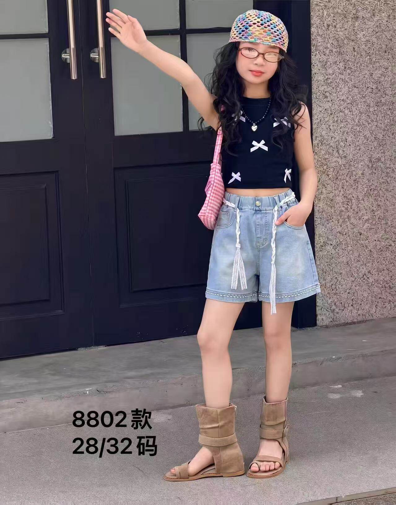 女童牛仔短裤夏季薄款2026新款女童短裤中大童宽松休闲夏装短裤
