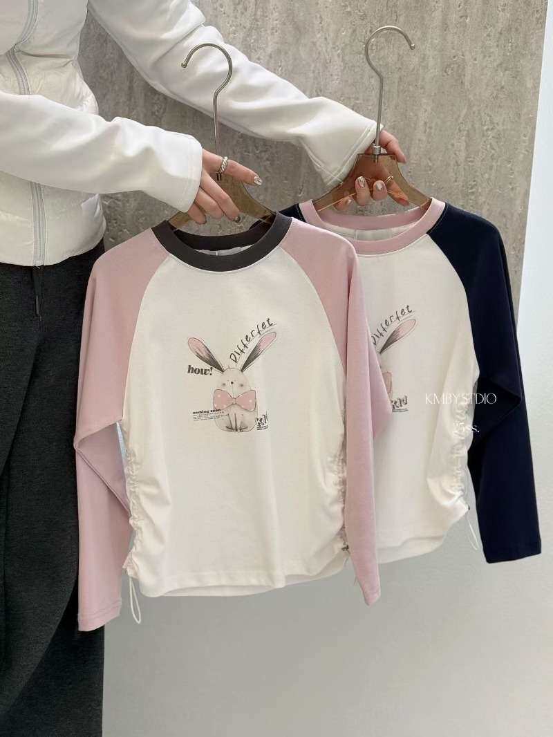 南瓜田女童长袖T恤辣妹打底衫秋装2026新款秋季休闲上衣宝宝洋气